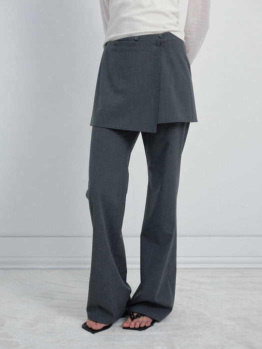 Raive Layered Wrap Skirt Pants