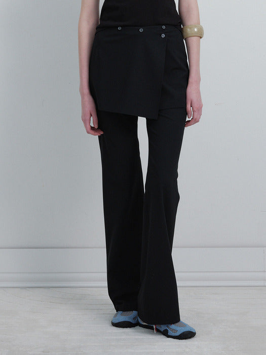 Raive Layered Wrap Skirt Pants
