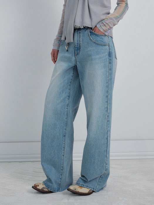 [raive] Basic Wide Denim Pants VJ6SL279_2color