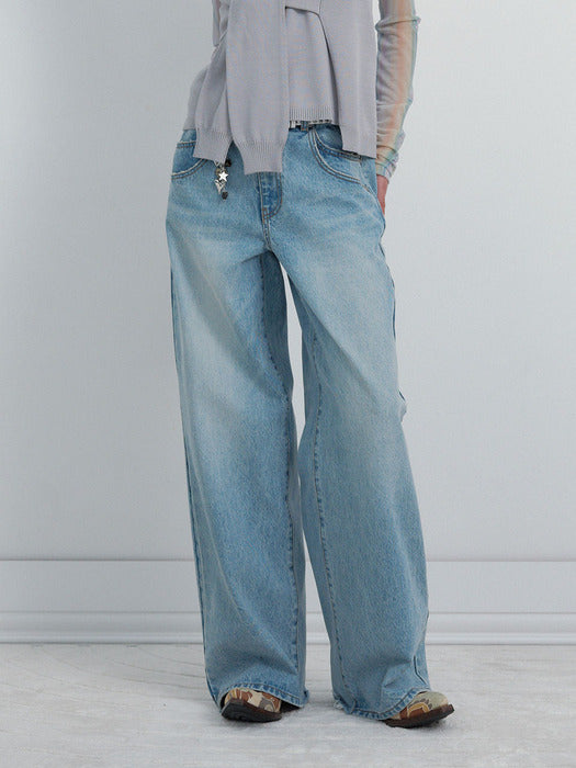 Raive Basic Wide Denim Pants