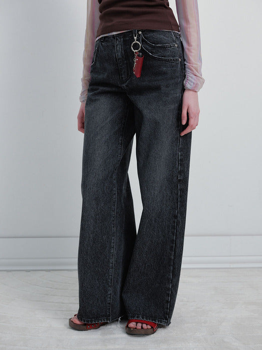Raive Basic Wide Denim Pants