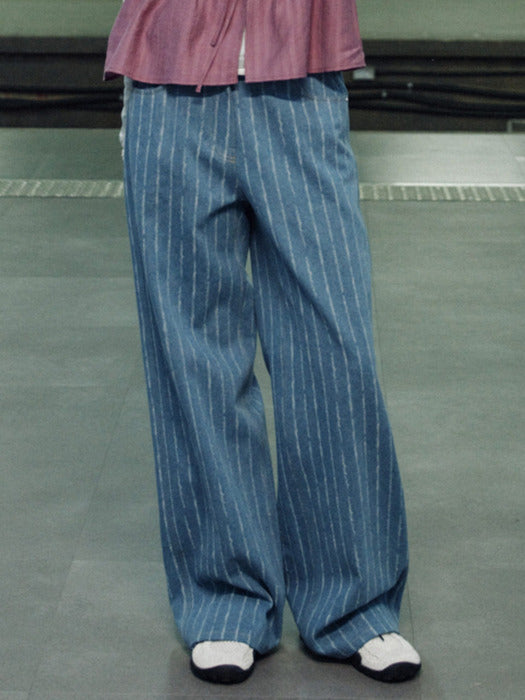 Raive Denim-like Wide Pants