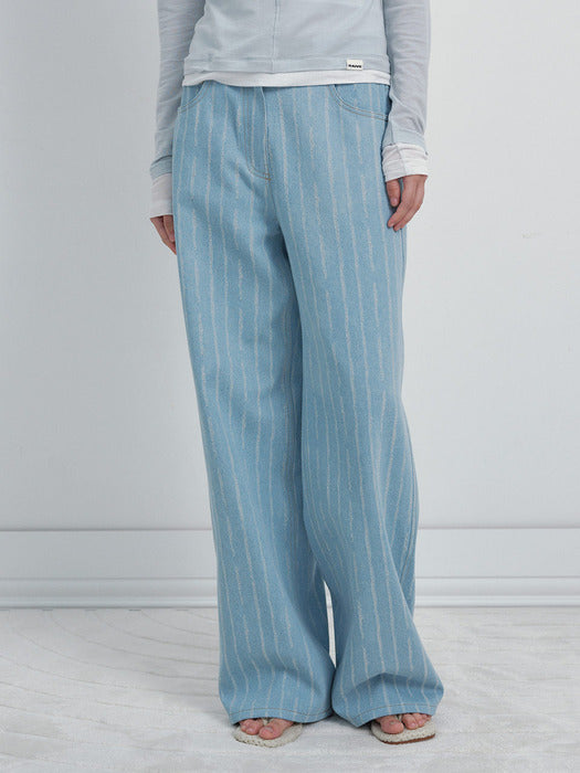 Raive Denim-like Wide Pants