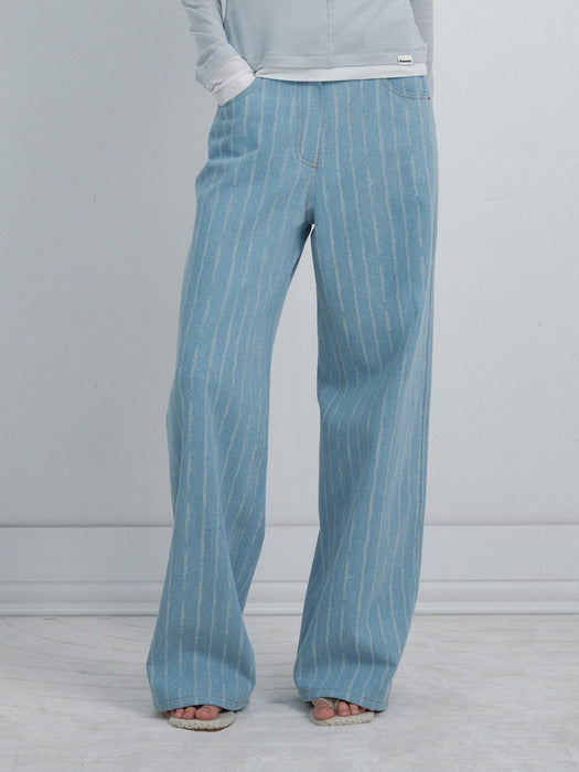 Raive Denim-like Wide Pants