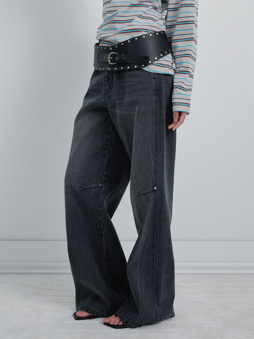 Raive Rivet Point Denim Pants