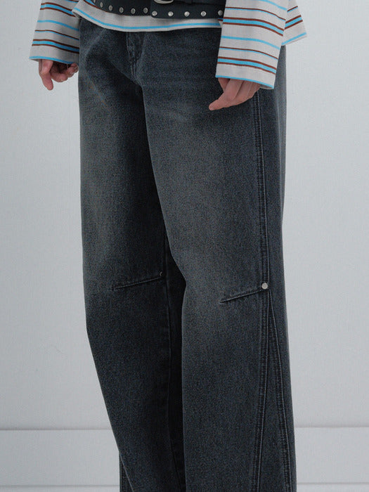 Raive Rivet Point Denim Pants