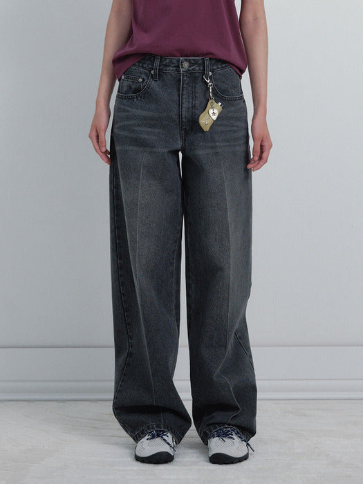 [raive] Lesick Curved Denim Pants VJ6SL174_2color