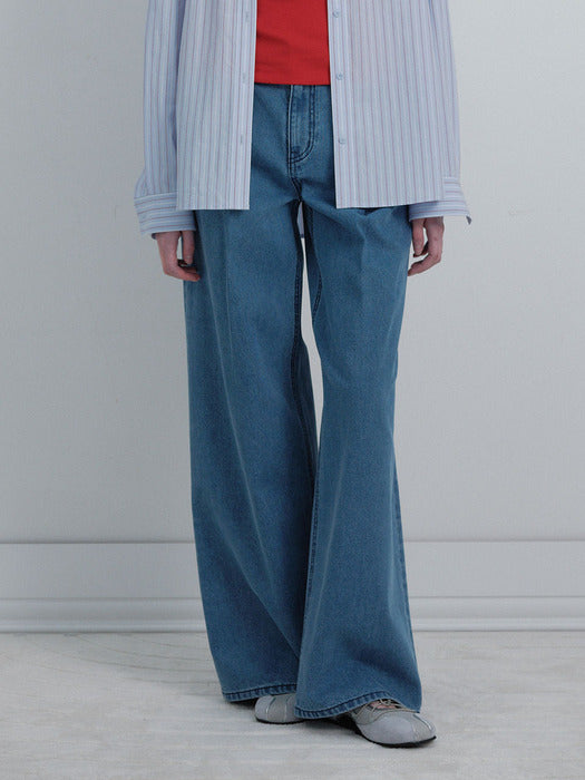 [raive] Twill Wide Denim Pants VJ6SL173_2color