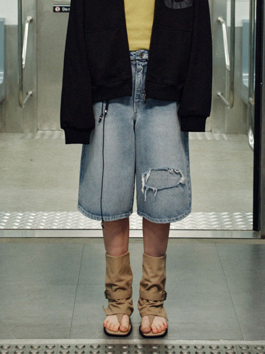 Raive Damage Bermuda Denim Pants