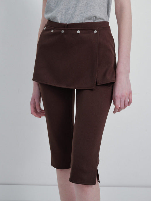 Raive Wrap-skirt Capri Pants