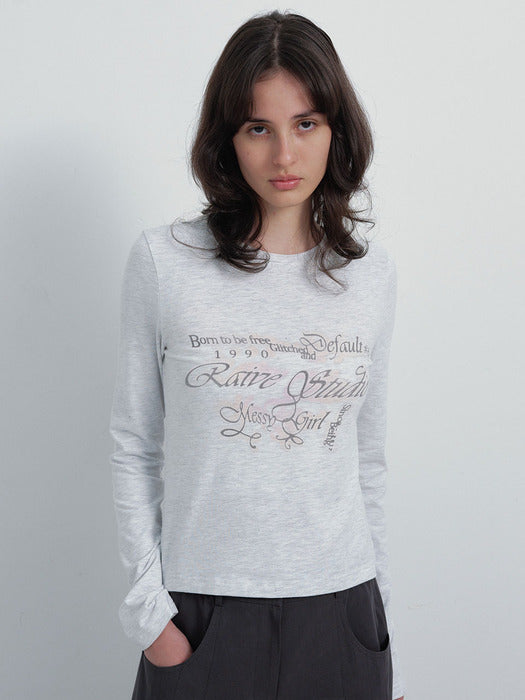 [raive] Vintage Lettering Artwork T-shirts VW6SE231_2color