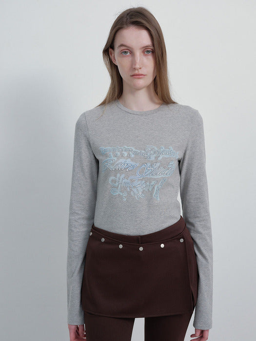 [raive] Vintage Lettering Artwork T-shirts VW6SE231_2color