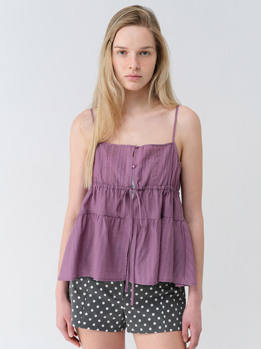 Raive Pintuck Lace Bustier Blouse