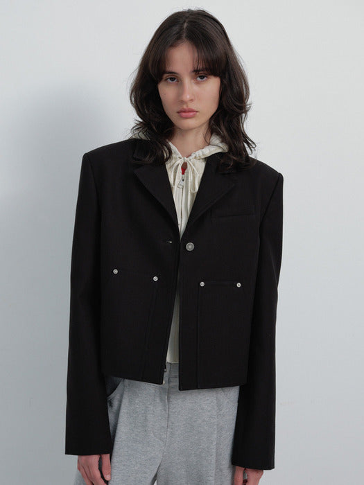 [raive] Rivet Point Cotton Jacket VW6SJ201_2color