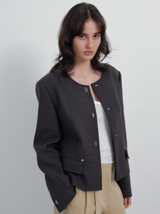 [raive] Round-neck Single Jacket VW6SJ200_2color