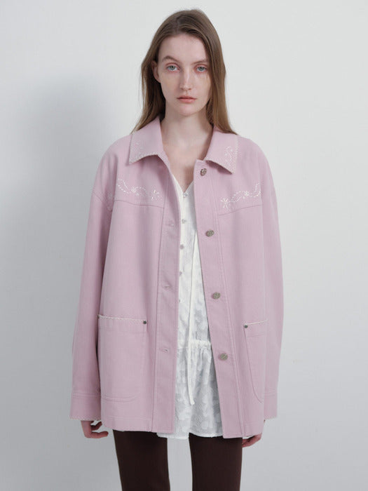 [raive] Embroidery Cotton Jacket VW6SM216_3color