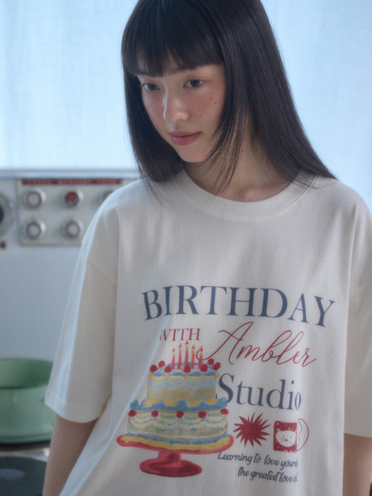 Ambler Happybirthday T-Shirts (Ivory)