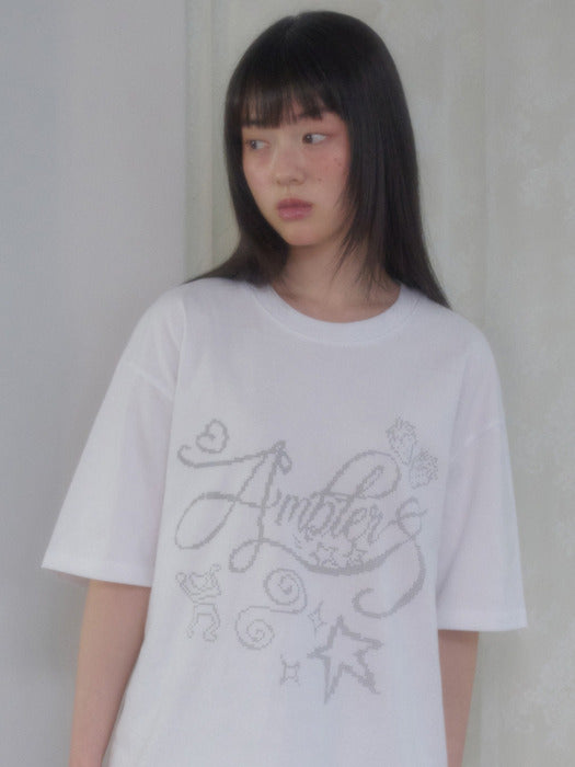 Ambler Cross-stitch T-Shirts (White)