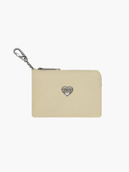 Margesherwood Heart Zipper Wallet Silver Logo semi veg