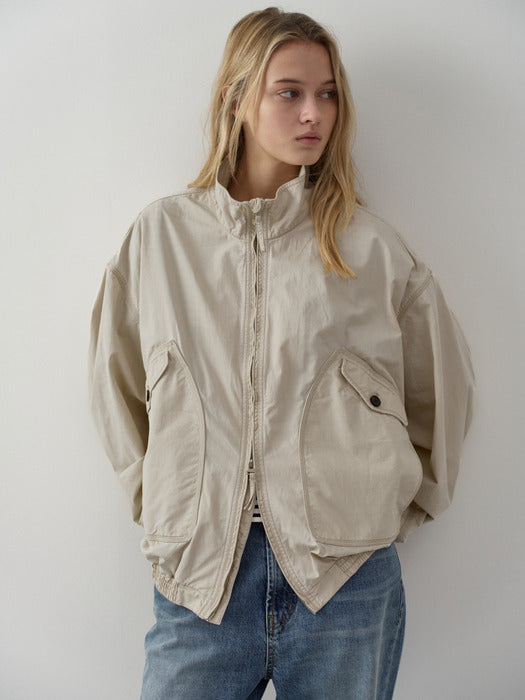 Facade Pattern Washed Cotton Blue cream