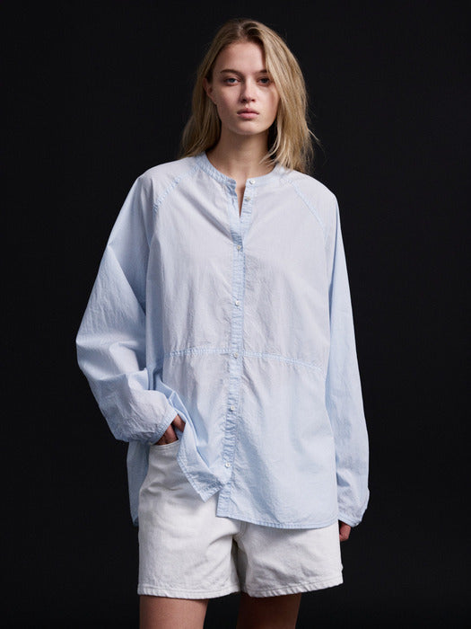 Facade Pattern Blouse - sky
