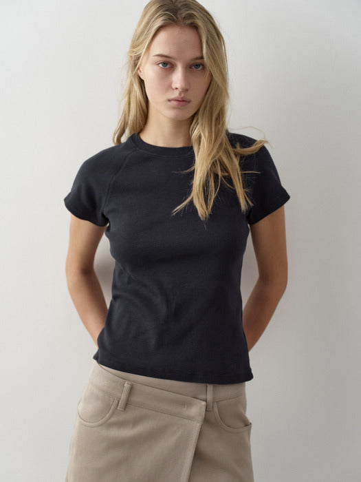[facade pattern] 래글런 워시드 립 T-shirt_5color