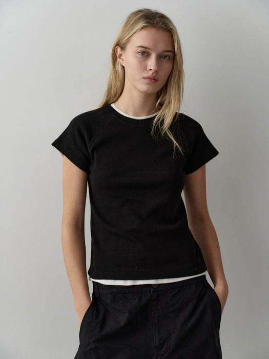 [facade pattern] 래글런 워시드 립 T-shirt_5color