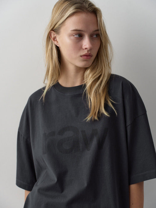 Facade Pattern Raw Oversized T-shirt