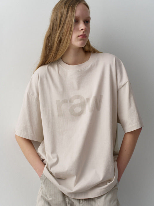 Facade Pattern Raw Oversized T-shirt