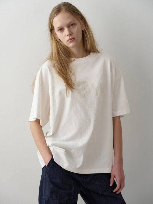 Facade Pattern Raw Oversized T-shirt