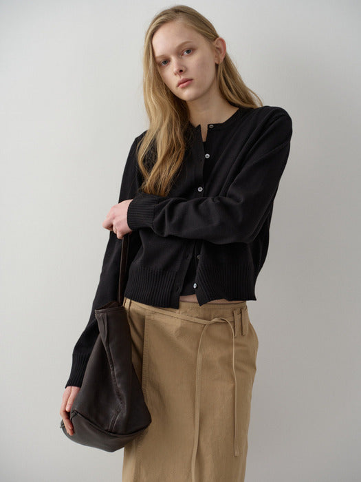 Facade Pattern Cardigan - black