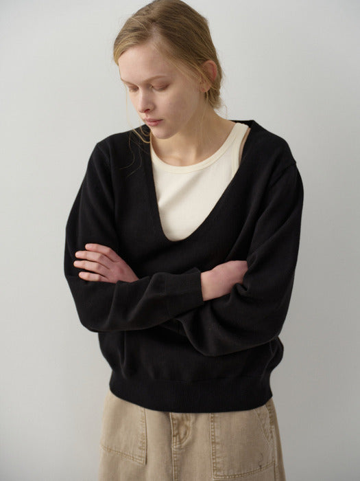 Facade Pattern Knitwear - black