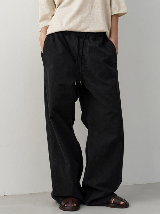 Facade Pattern Utility Banding Pants black