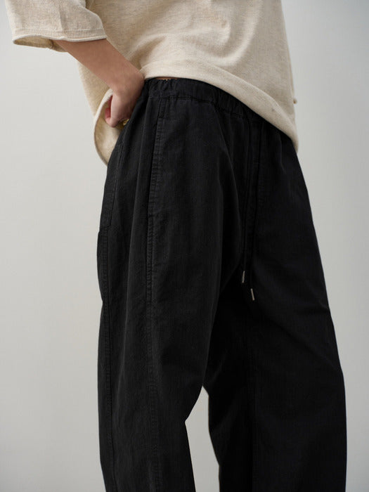 Facade Pattern Utility Banding Pants black