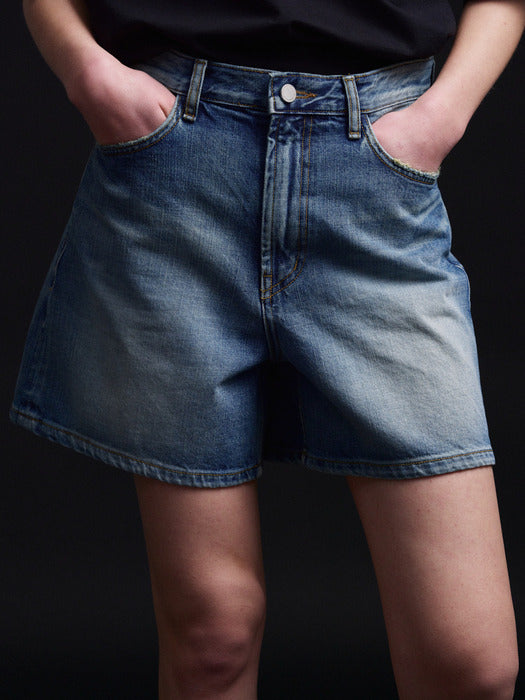 [facade pattern] 클래식 데님 쇼츠_brushed indigo