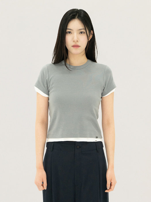 [grove] 26Ps Clean T-Shirt (Charcoal)