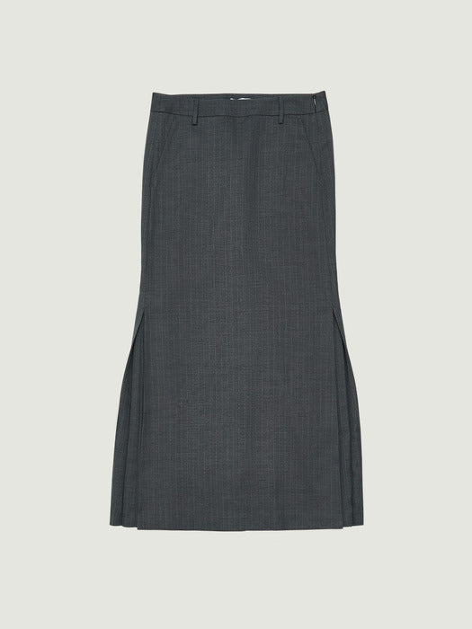 [grove] 26Ps Lynn Long Skirt (Gray)