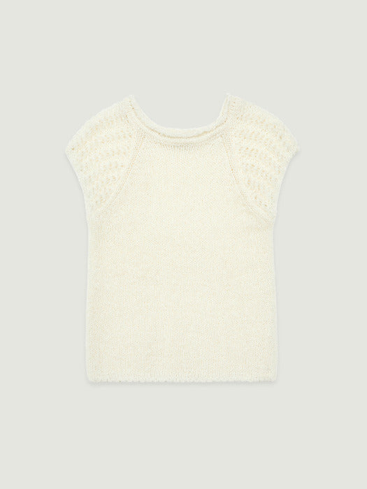 Grove 26Ps Jace Net Half Sleeve Knit (Cream)