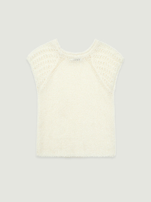 Grove 26Ps Jace Net Half Sleeve Knit (Cream)