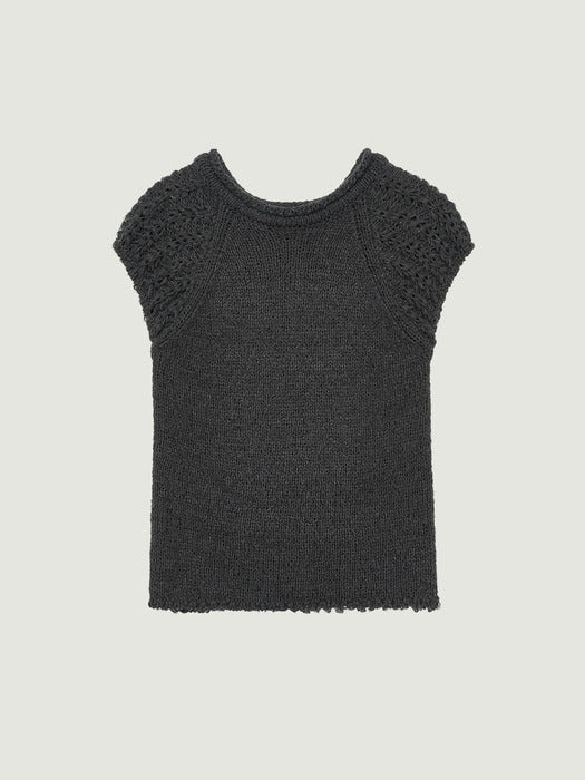 Grove 26Ps Jace Net Half Sleeve Knit (Charcoal)