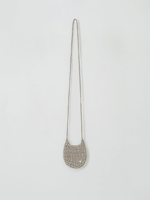 Moia mini handmade knit bag (beige)