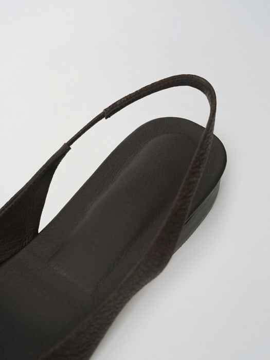 Moia pebble sling-back (soil brown)