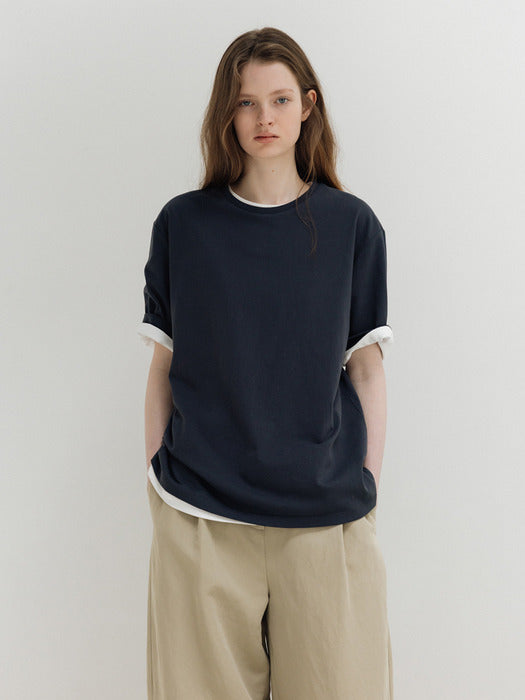 Moia organic cotton t-shirt (dusty navy)