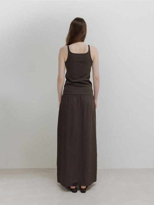 Moia plain sleeveless (soil brown)