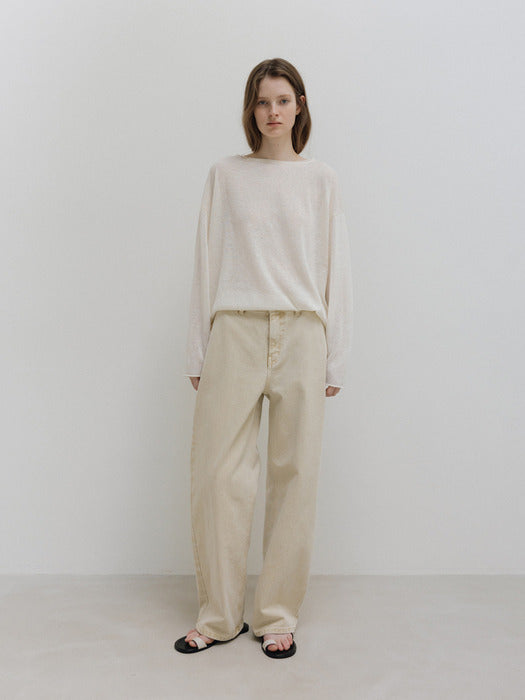 [moia] airy round knit (ivory)