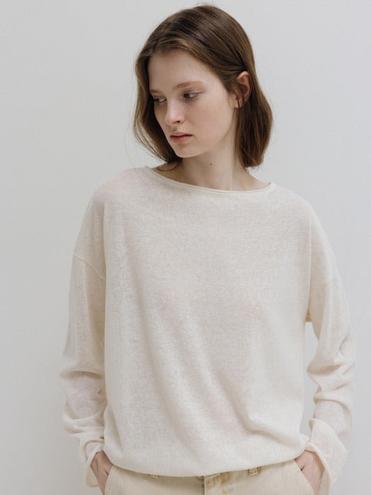 [moia] airy round knit (ivory)