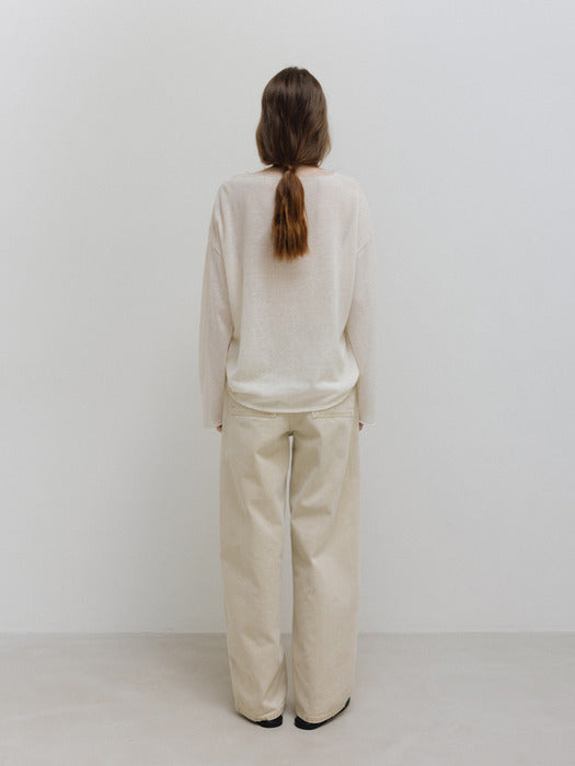 [moia] airy round knit (ivory)