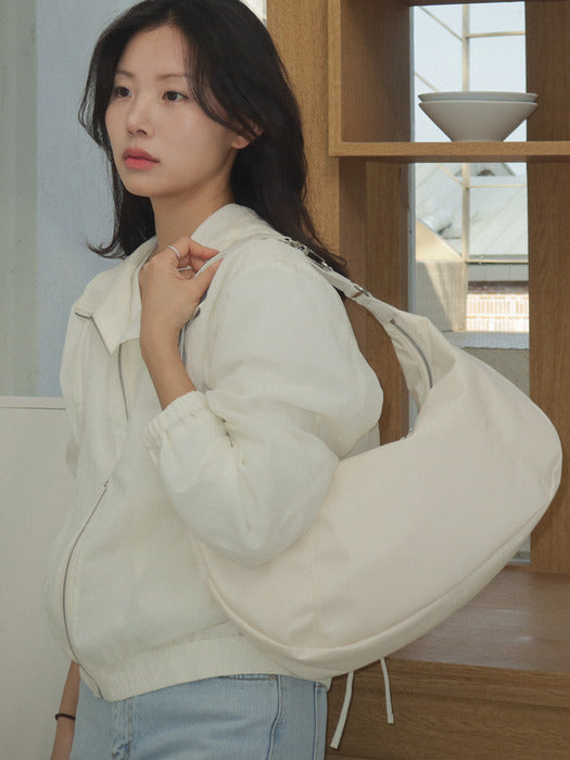 Tillidie Draw nylon shoulder bag Ivory