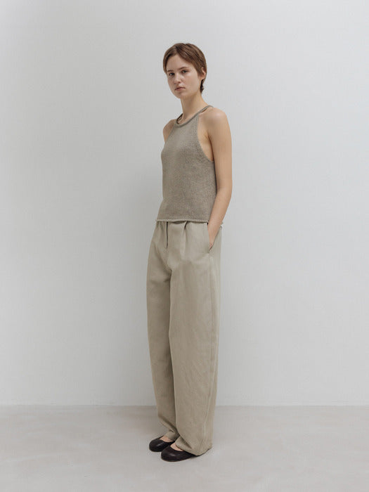 Moia halter knit (pale khaki)