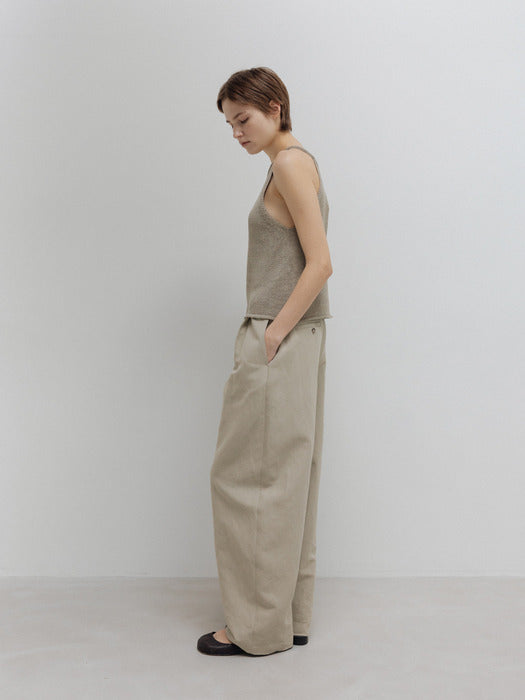 Moia halter knit (pale khaki)